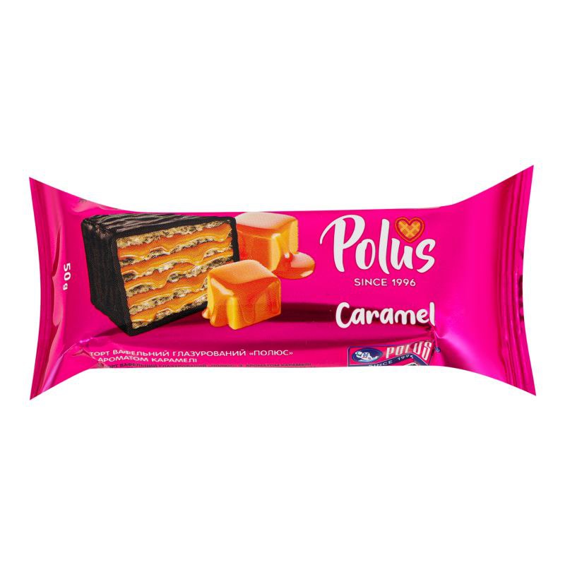 Торт вафельний глазурований POLUS Карамель 50г